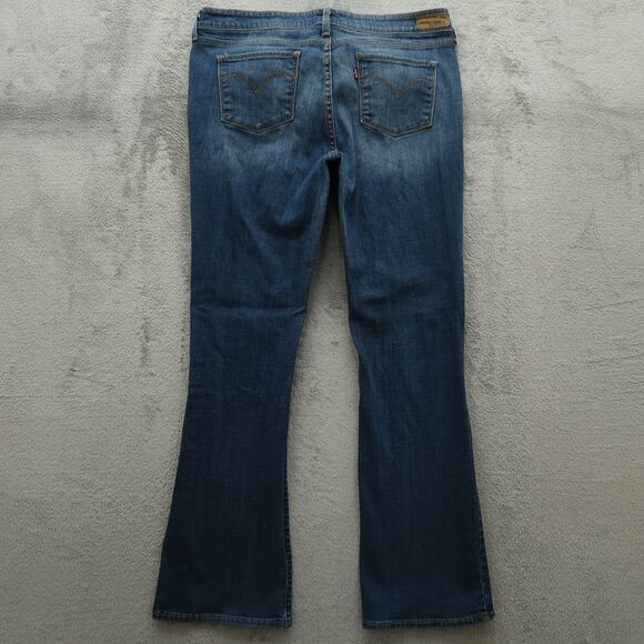 Levi's Jeans Women's Size 14 Blue Mid-Rise Slight Curve Boot Denim 30" Inseam - Picture 10 of 16